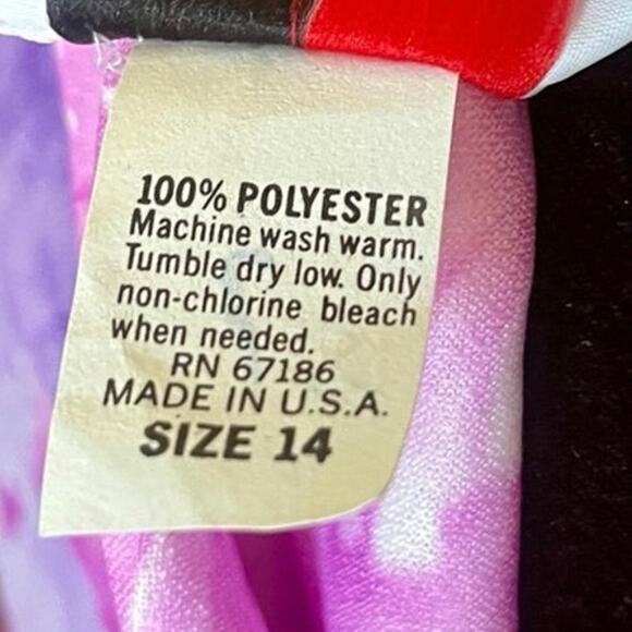 Vintage 80’s KR of NY Hot Pink Purple Peplum Bow Secretary Retro Dress Med Large - Picture 9 of 9